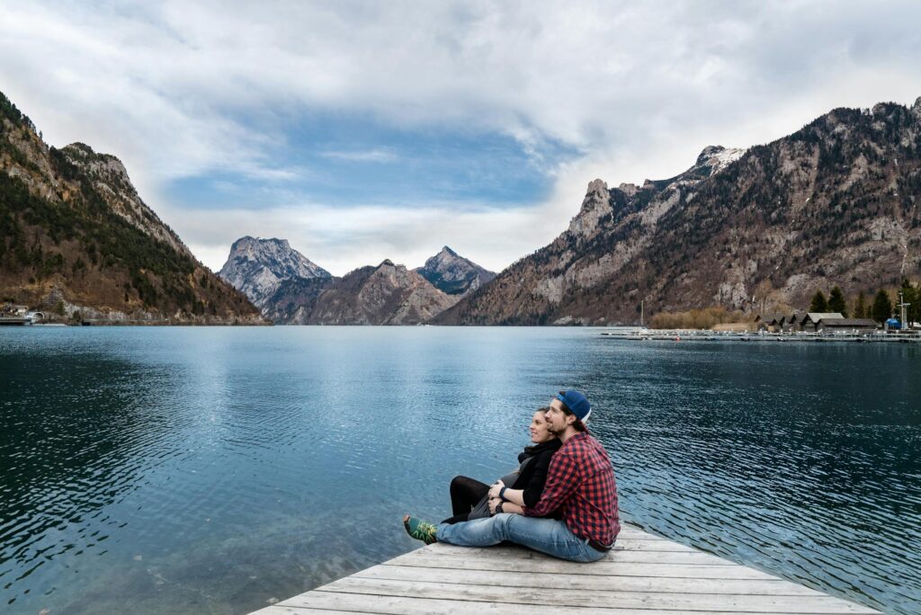 A Couple Near A Lake